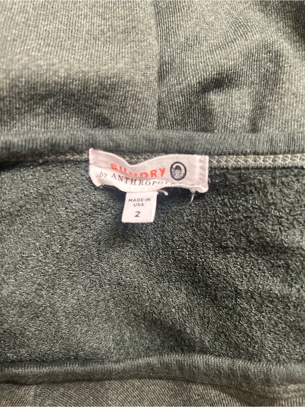 Sundry by Anthropologie Women’s Green Pullover Sweatshirt, Size 2 (Medium) - Picture 6 of 9